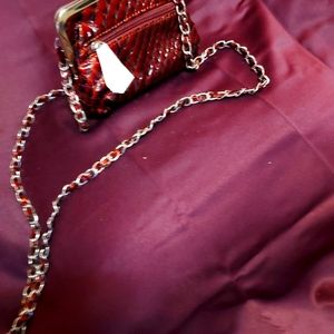 Brown small clutch purse